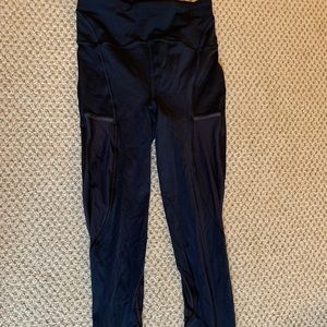 lululemon black leggings with mesh